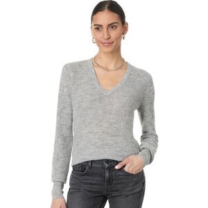 Madewell V Neck Alpaca Blend Sweater Heather Ash Sz XL